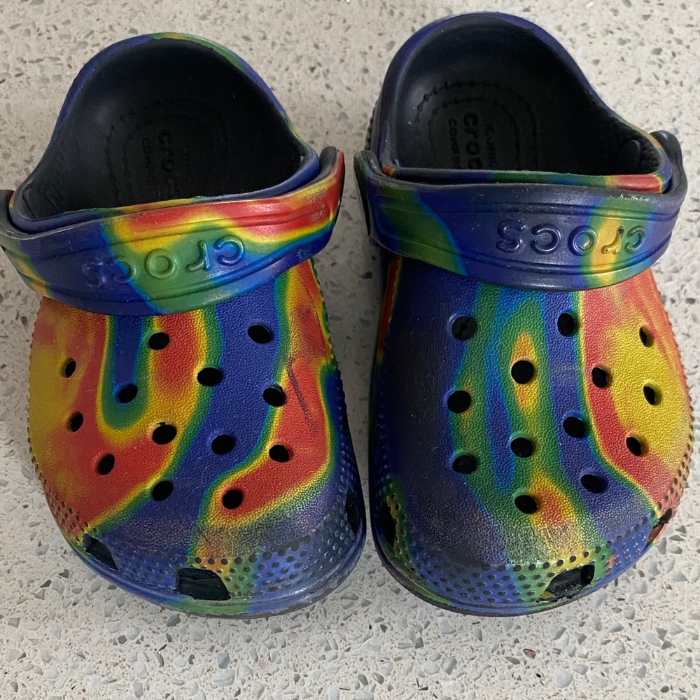 Toddler Tye Dye Crocs